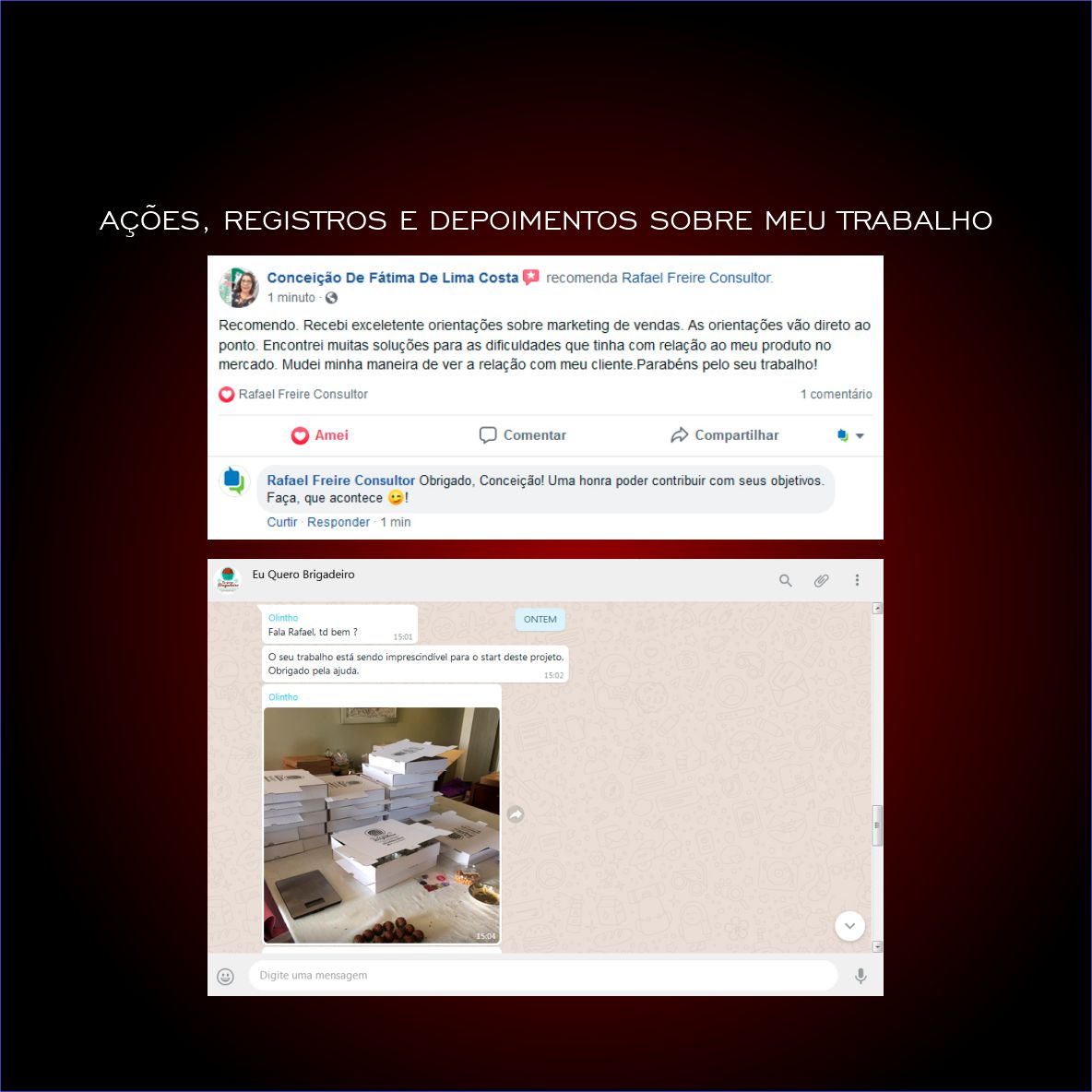 Ações e registros 3