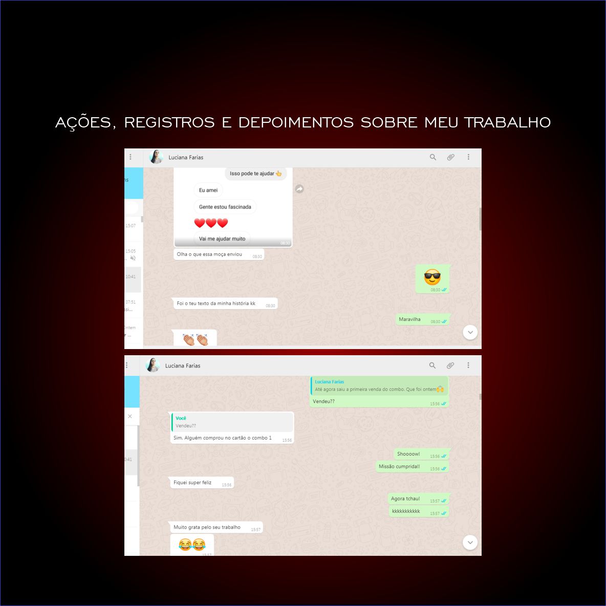 Ações e registros 5