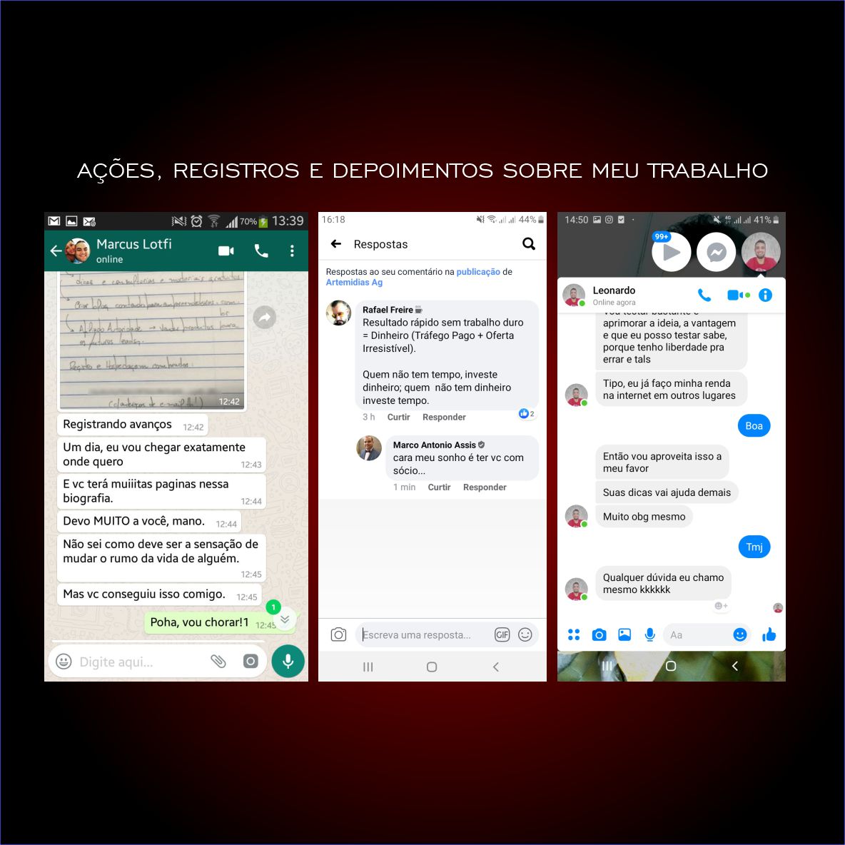 Ações e registros 7